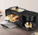 Электрическая печь Rainberg RB‑2286B 3в1 для выпечки с кофеваркой и сковородкой 3800Вт черная