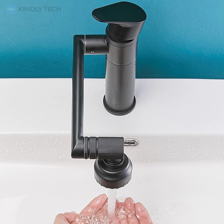 Вращающийся Смеситель для раковины (30 см) Swiveling Faucet, Черный