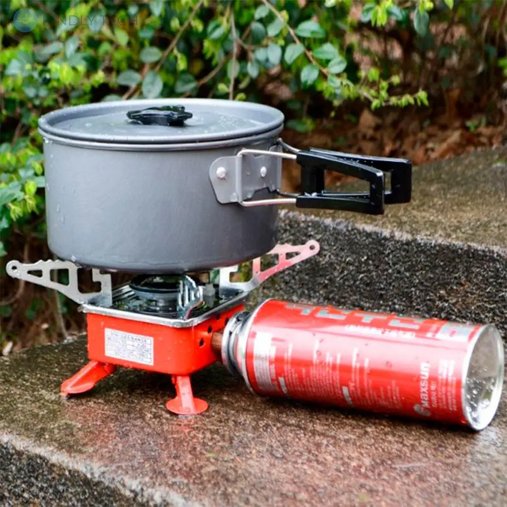 Туристическая газовая плита с пьезоподжигом K202 для пикника и кемпинга