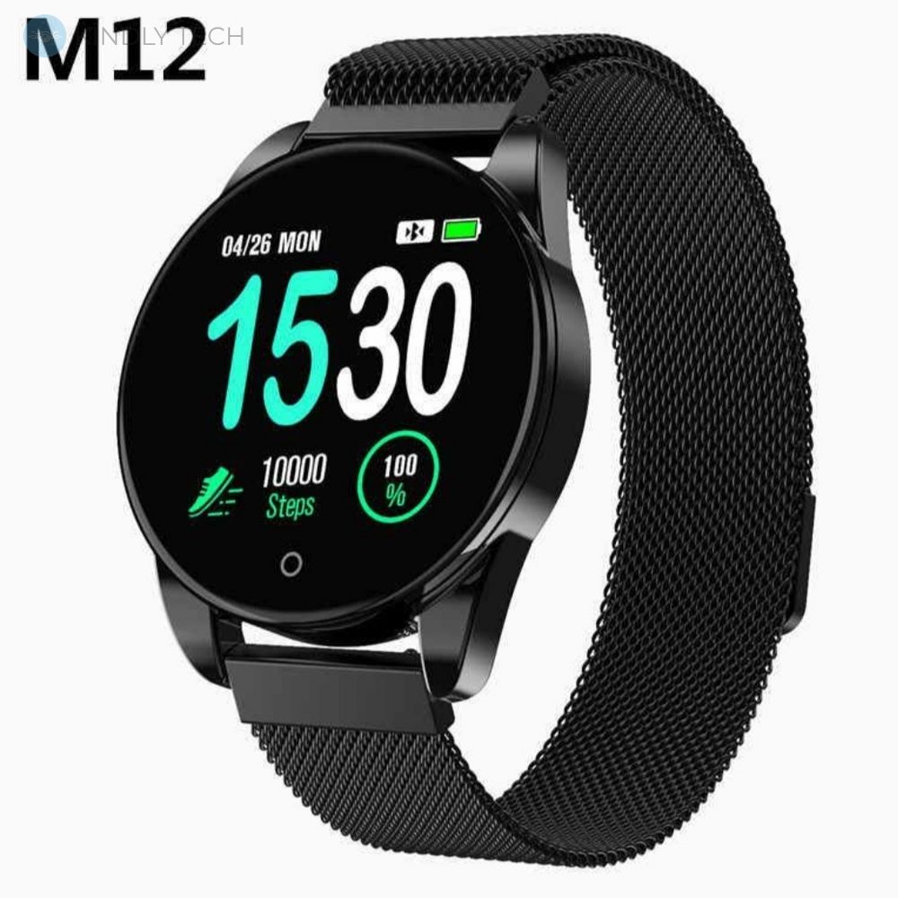 Розумний наручний смарт годинник Smart Watch M12, Black