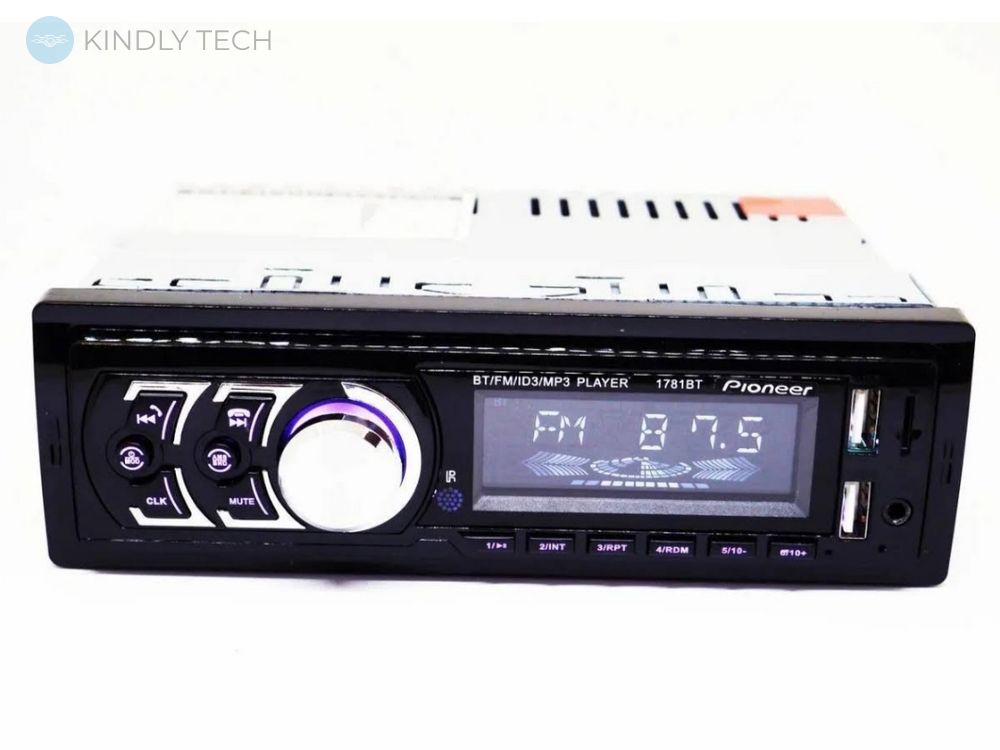 Автомагнітола 1DIN MP3 1781BT (1 USB, 2 USB-зарядка, TF card, bluetooth)