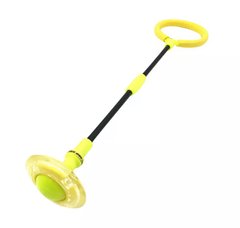 Складная нейро-скакалка "Люкс" на одну ногу для детей со светящимся роликом Yellow