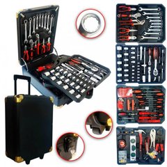 Универсальный большой набор инструментов для дома и ремонта авто Tool Box Set 408 предметовв чемодане на колёсиках