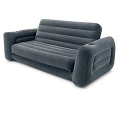 Надувной раскладной диван Intex велюровый, 203 х 224 х 66 см.