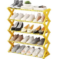 Полка для обуви Simple Multifunctional Shoe Rack YH8809-5, 5 ярусов Yellow