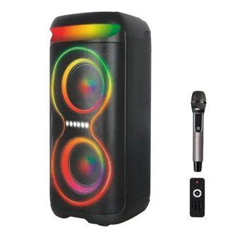 Колонка Bluetooth XO F70 AC+DC Dual 6.5&rdquo; 40W RGB с пультом управления и беспроводным микрофоном