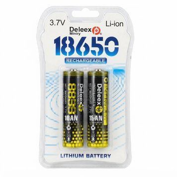 Надійні акумуляторні батарейки Deleex Li-ion 18650 3,7 В 8800 мА&middot;год