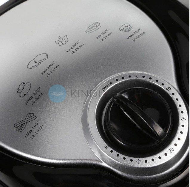Аэрофритюрница Domotec MS-3220, 4,5 л, 1300 Вт, Черный