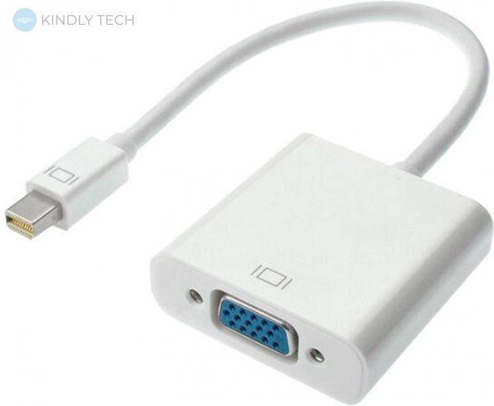 Адаптер STLab Mini DisplayPort (Thunderbolt) Male - VGA Female 18 см, HD 1080P, Білий
