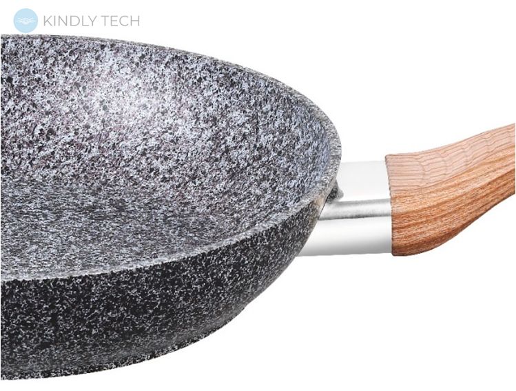 Сковорода з кришкою з антипригарним гранітним покриттям Benson BN-541 22 х 4.5 см