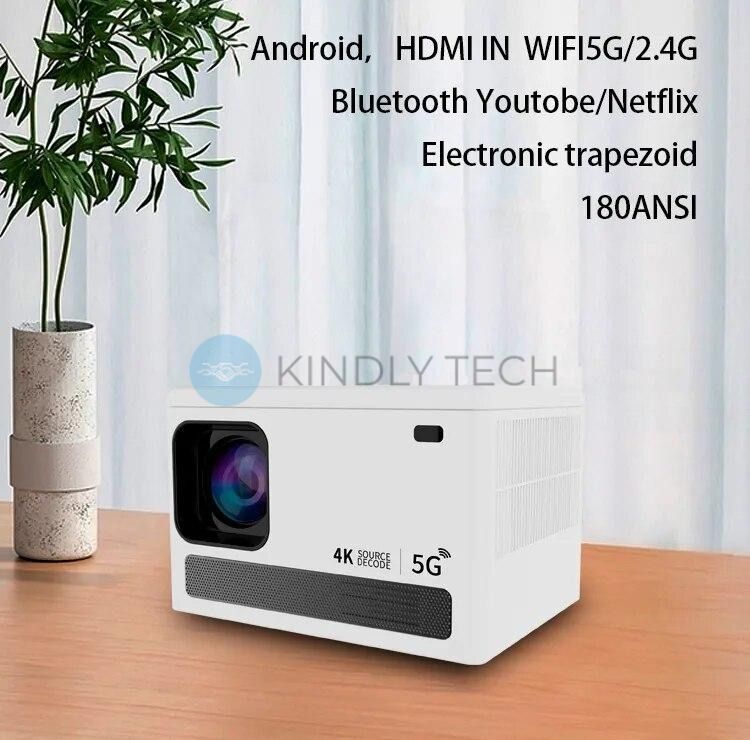Проектор домашній 4K 4 ядра Android 10 Wi-Fi Full HD 1080P