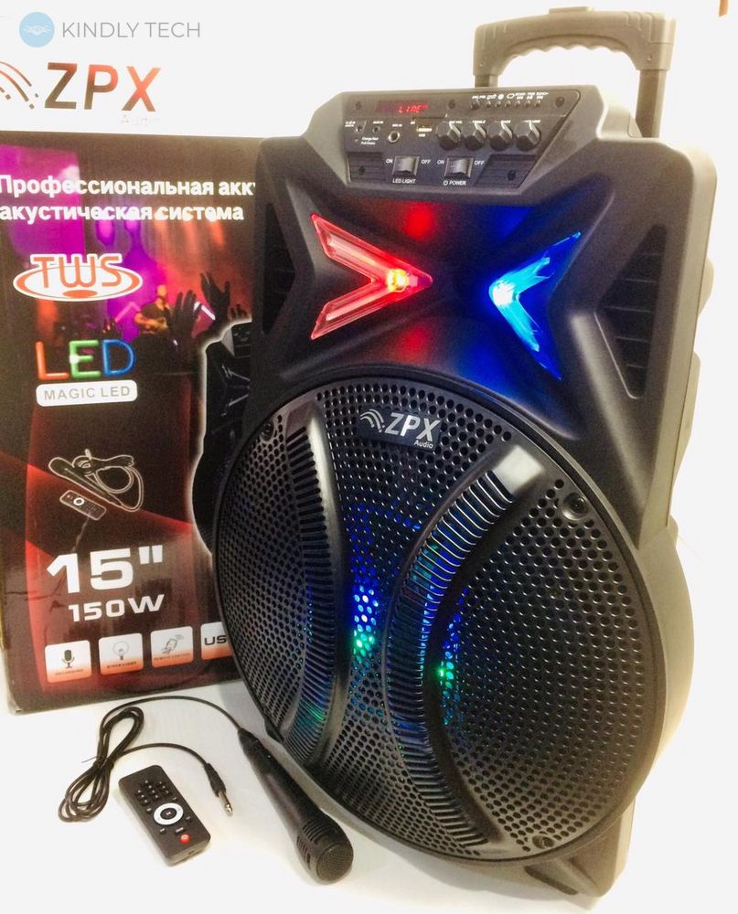 Колонка портативная акустическая с микрофоном ZPX ZX 7783