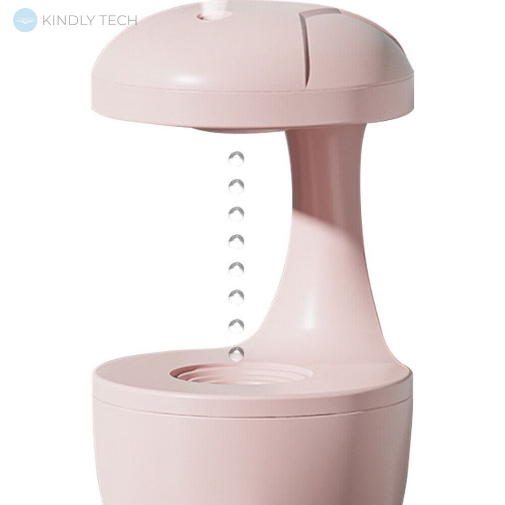 Антигравитационный капельный увлажнитель воздуха с обратным потоком Anti Gravity Humidifier Розовый