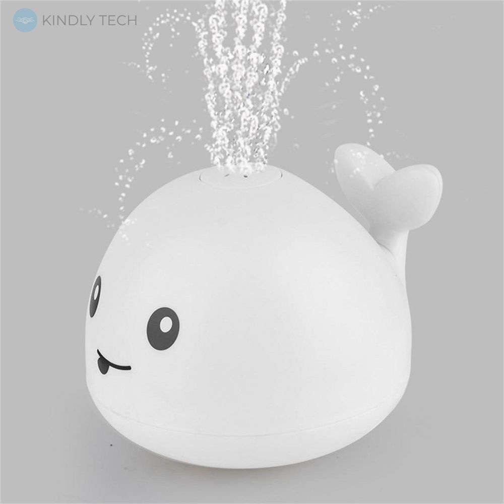 Игрушка для купания ребёнка Spray water bath toy кит с фонтанчиком и LED подсветкой, в ассортименте