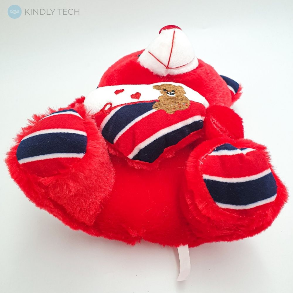 Светящийся плюшевый мишка Тедди с сердцем интерактивная говорящая мягкая игрушка, Red