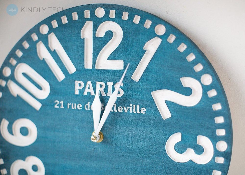 Часы «Париж» (антично-синий), Темно-синий