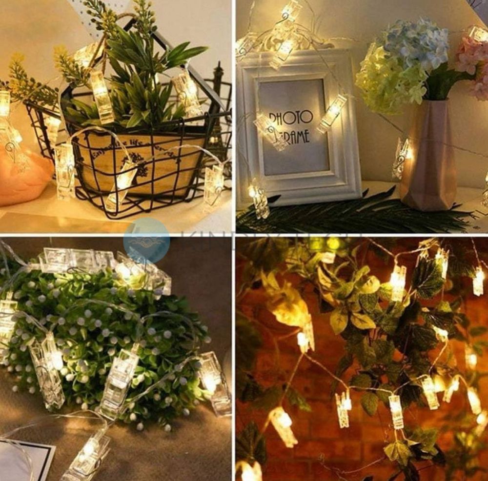 Гирлянда &laquo;Прищепки&raquo;, 4.5 м, 20 LED, USB, теплый белый свет