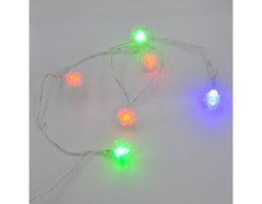 Гирлянда-нить (String-Lights) 20Parts-6 внутренняя, провод прозрачный 3м, Разноцветная