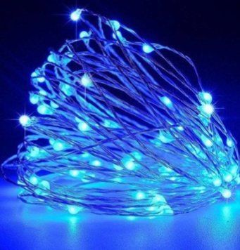 Гірлянда &laquo;Роса&raquo;, 50 LED, 5 м, синє світіння, батарейки + USB