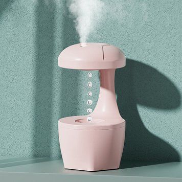 Антигравитационный капельный увлажнитель воздуха с обратным потоком Anti Gravity Humidifier Розовый