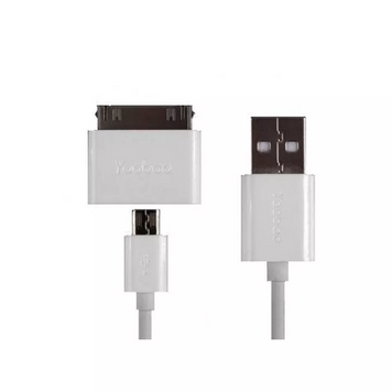 Кабель 2 in 1 ( M , Dock) 2A (1m) &mdash; Yoobao White