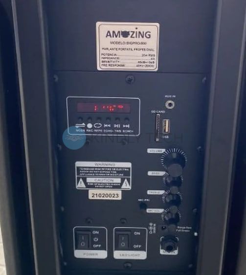 Портативна акустична колонка BIG PRO 800Вт, з мікрофоном радіо
