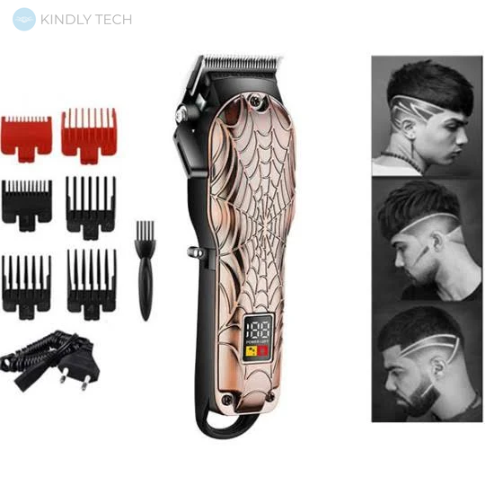 Акумуляторна машинка для стрижки волосся, професійний триммер Kemei KM-2616