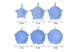 Универсальные силиконовые крышки 6 шт Super stretch silicone lids Синие