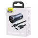 Автомобільний зарядний пристрій Car Charger | 40W | 1U | 1C | USB C Cable (1m) — Baseus (TZCCJD-0G) Golden Contactor Pro Quick Charger Dark Gray — TZCCJD-0G Dark Gray
