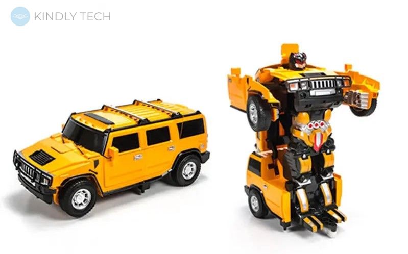 Машинка трансформер Hummer Robot Car на радіокеруванні, Жовта