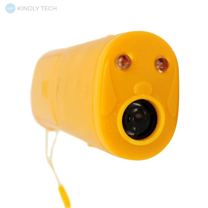 Ультразвуковой отпугиватель собак c фонарем AD-100 yellow