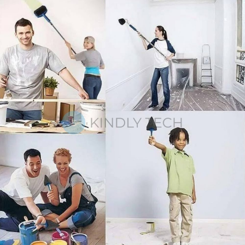 Комплект валиків Paint Roller для фарбування приміщень і поверхонь з резервуаром для наповнення фарби