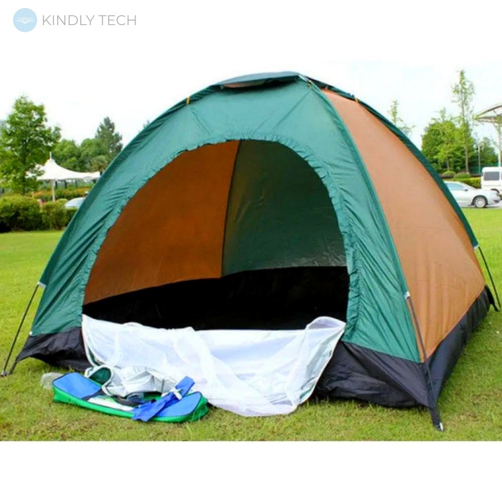 Палатка кемпинговая 2-х местная зеленая (2х1м.)