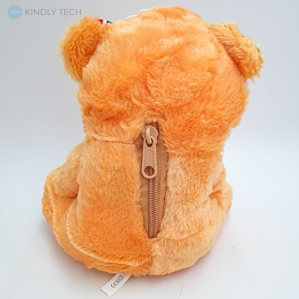 Светящийся плюшевый мишка Тедди с сердцем интерактивная говорящая мягкая игрушка, Brown