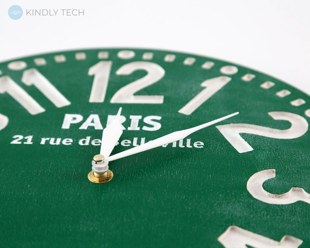 Часы «Париж» (изумрудно-зелёный), Зелёный