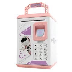 Детский сейф-копилка с кодовым замком и отпечатком пальца, Pink