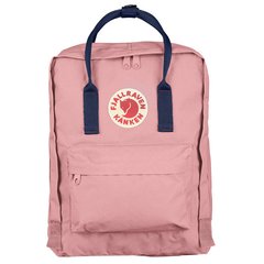 Рюкзак Fjallraven Kanken Classic Рожевий з синіми ручками