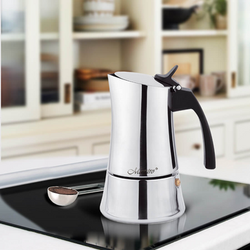 Кофеварка гейзерная (6 порции) с нержавеющей стали Espresso Moka Maestro MR-1668-6