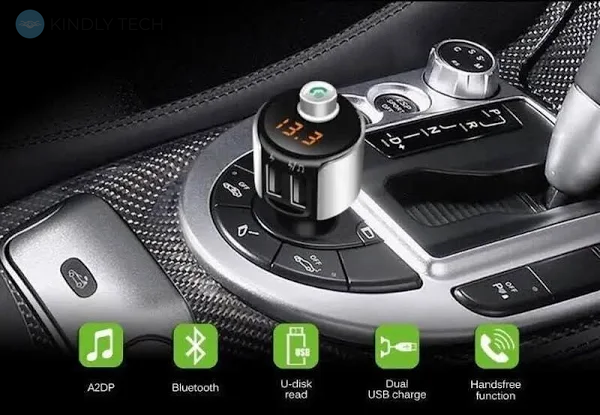 Автомобильный FM модулятор G9 с Bluetooth MP3 передатчиком от прикуривателя