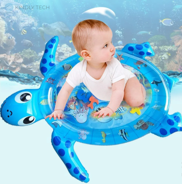 Розвиваючий надувний дитячий водяний килимок для малюків у формі черепашки