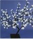 Светодиодное декоративное дерево с цветами 1,3м, цвет ламп - белый, ствол черный