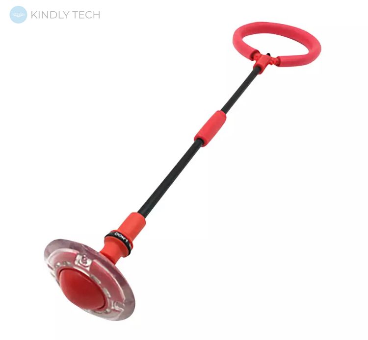 Складна нейроскакалка "Люкс" на одну ногу для дітей зі світловим роликом Red