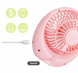 Вентилятор портативный настольный 2 скорости Mini Fan Diandi, Розовый