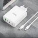 Мережевий зарядний пристрій 100W PD | QC3.0 C to C Cable (1m) - Hoco N31 - White