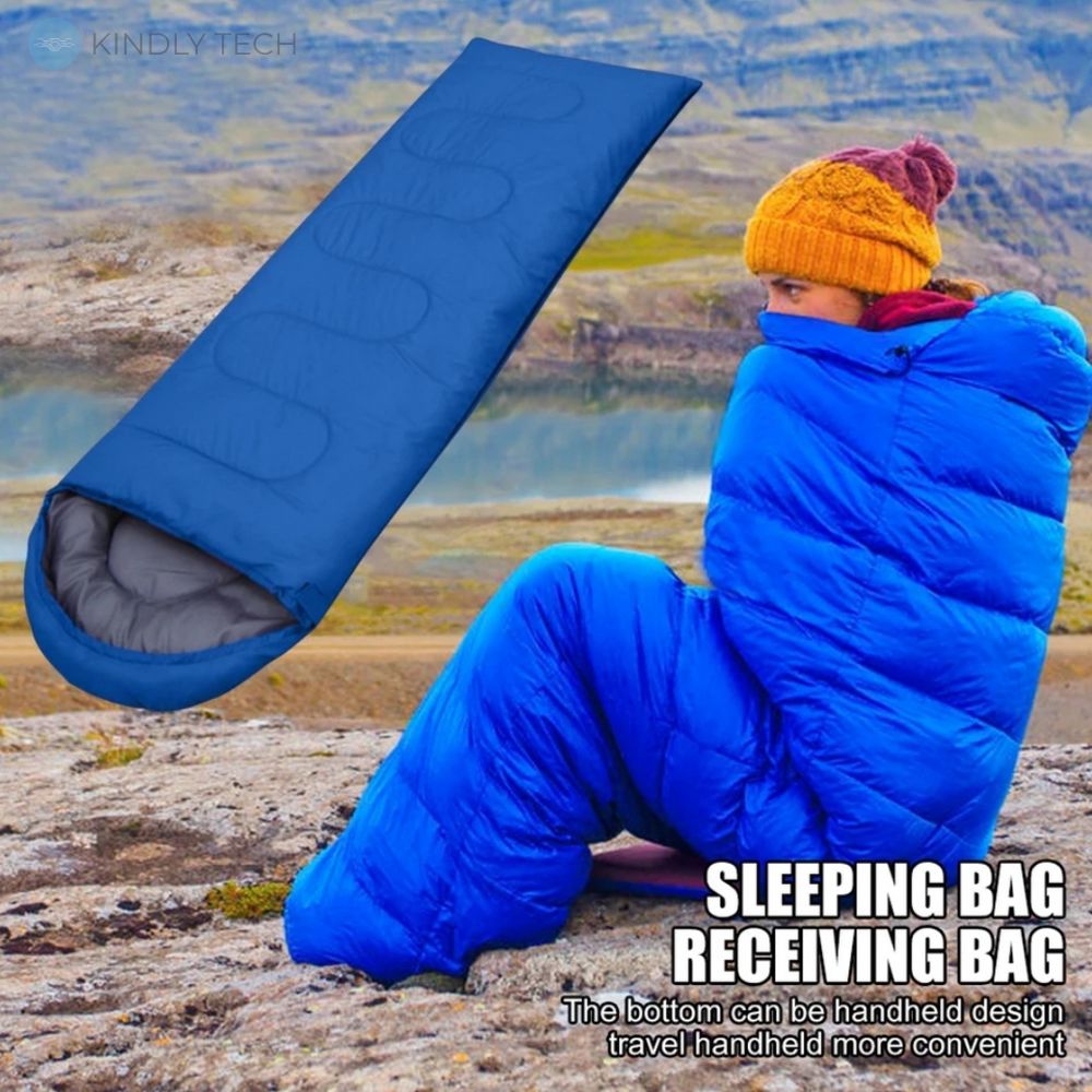 Спальный мешок-кокон туристический для отдыха, Blue