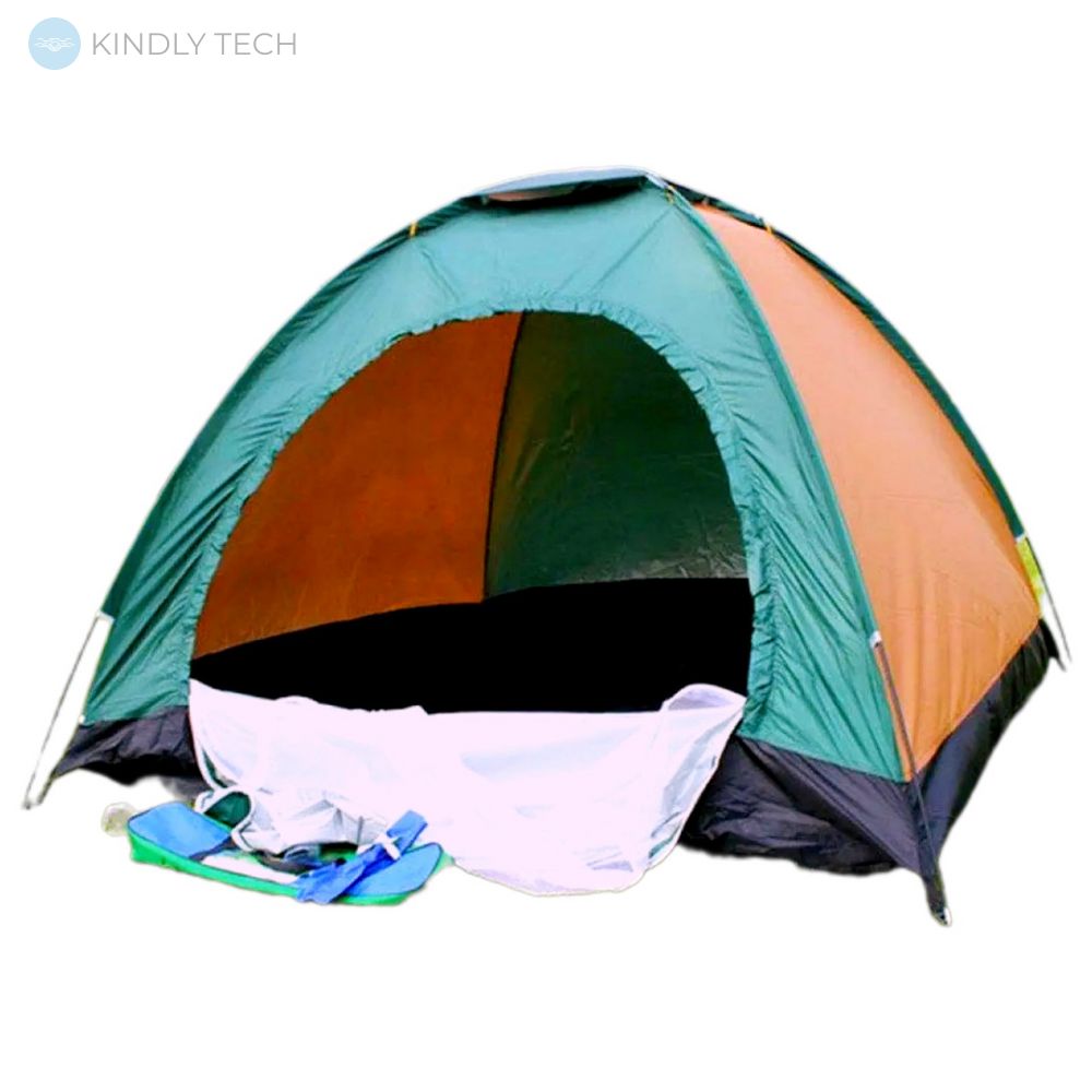Палатка кемпинговая 3-х местная зеленая (2х1.5м.)