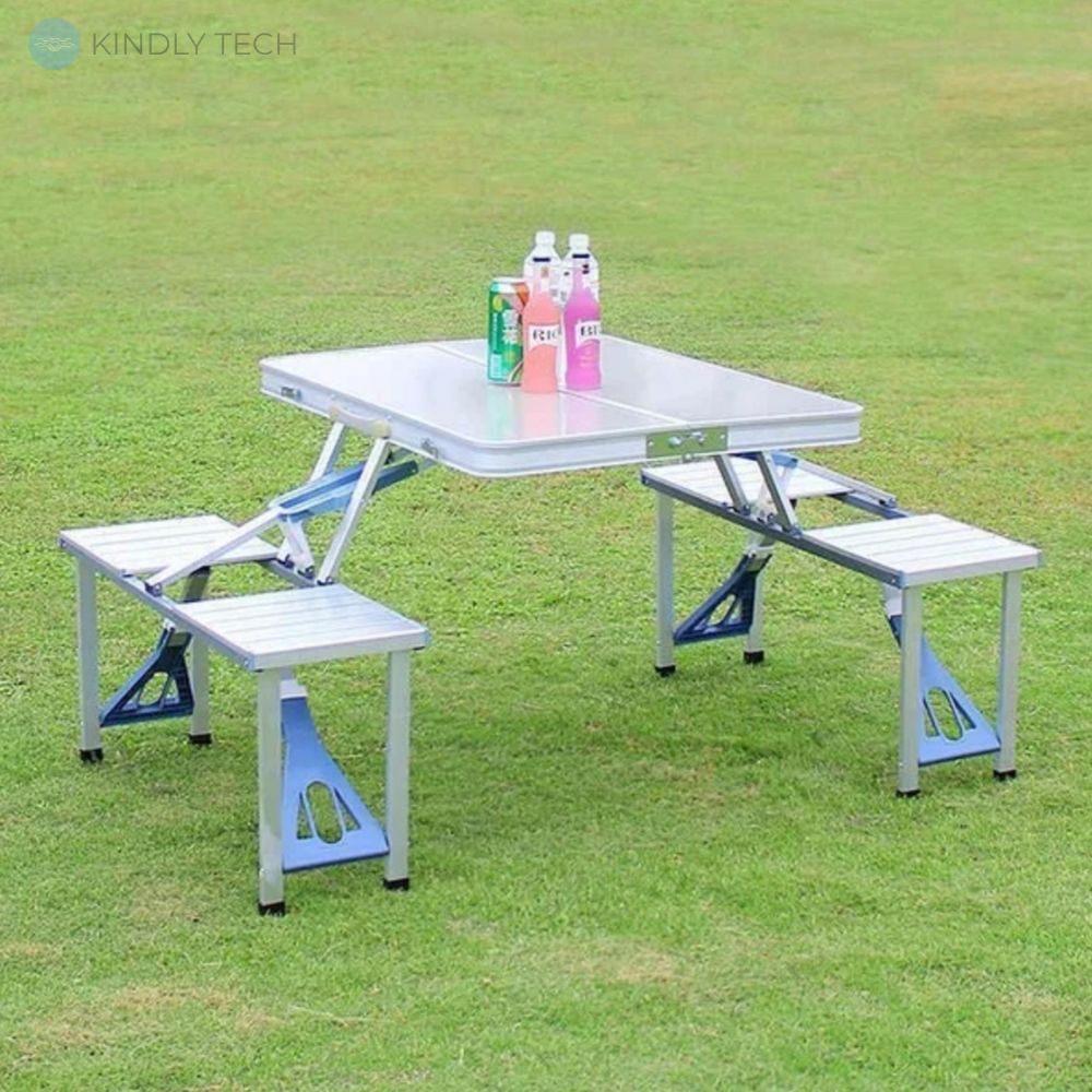 Складной алюминиевый стол для пикника со стульями Picnic Table