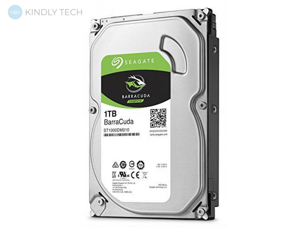 Жесткий внутренний диск SEAGATE HDD 3.5" SATA 3.0 1TB 7200RPM 64MB BarraCuda (ST1000DM010)