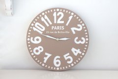 Часы «Париж» (пастельно-коричневые), Бежевый