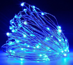 Гирлянда нить светодиодная 500 LED 50 метров на USB, Синий